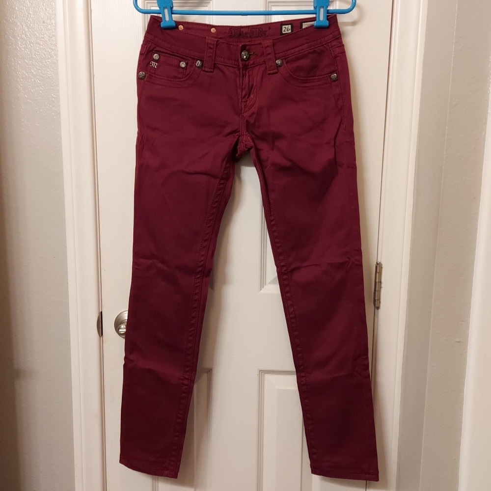 Miss me skinny Burgundy jeans